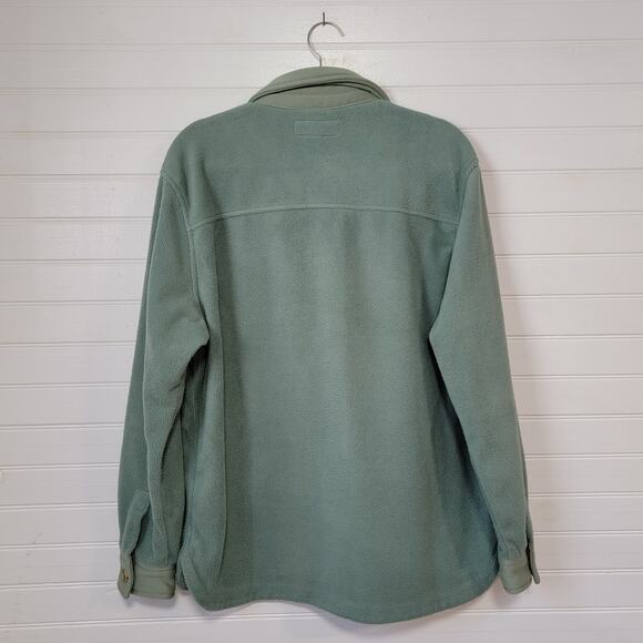 Blank NYC Sage Green Shacket Button Up Shirt Jacket Size XL Fleece Teddy Top - Picture 2 of 7